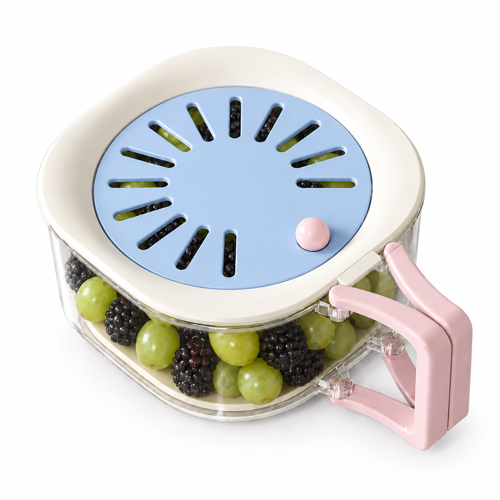 Colador con tapa escurridora para fruta y verdura