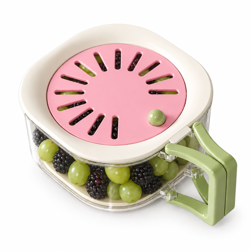 Colador con tapa escurridora para fruta y verdura